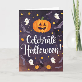 Halloween Retro Grußkarte Karte