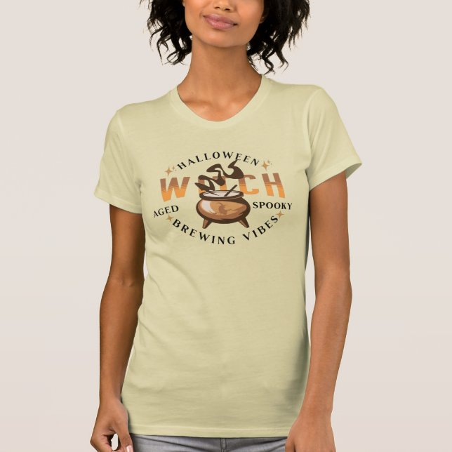 Halloween Retro Hexenbrauen T-Shirt (Vorderseite)