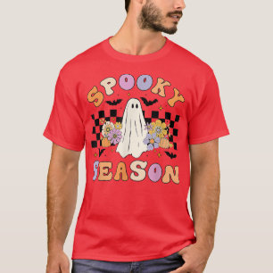 Halloween Retro Hippie Niedlich Ghost Spooky Seaso T-Shirt