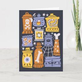 Halloween Retro-Süßigkeiten Karte