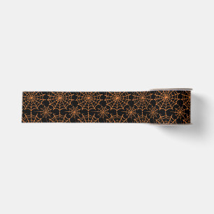 Halloween Ribbon Orange Black Spider Web Ribbon Ripsband