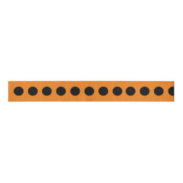 Halloween Ribbon Orange mit schwarzen Kreisen Ripsband
