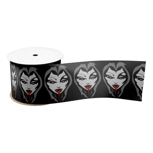 Halloween Ribbon Vampire Halloween Ribbon Customiz Satinband (Spule)