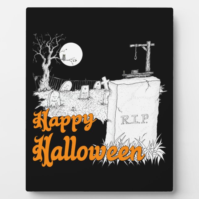 Halloween-RIP Fotoplatte (Vorderseite)