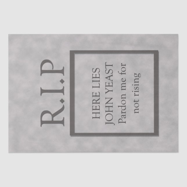 Halloween RIP Funny Toumbstone Dekoration Seidenpapier (Vorderseite)