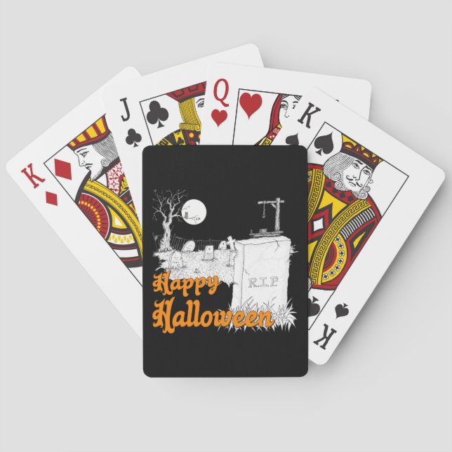 Halloween-RIP Spielkarten (Rückseite)