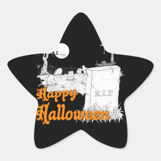 Halloween-RIP Stern-Aufkleber