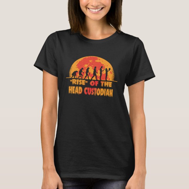 Halloween Rise of the Head Custodian Job Coworker T-Shirt (Vorderseite)