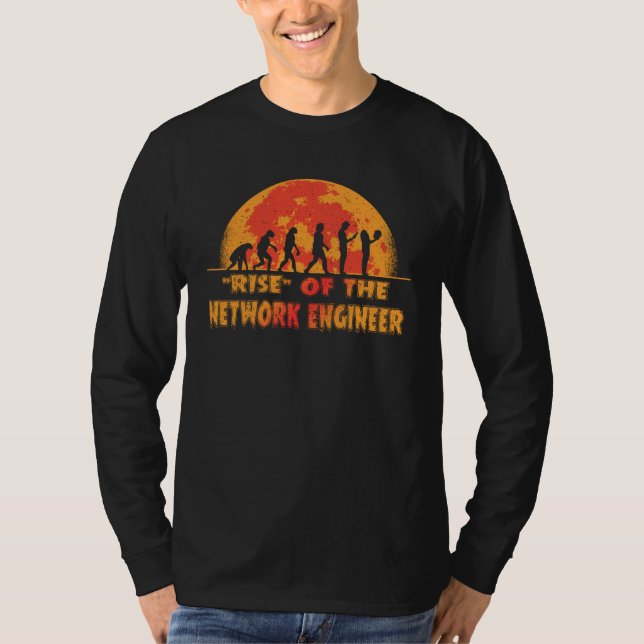 Halloween Rise of the Network Engineer Job Coworke T-Shirt (Vorderseite)