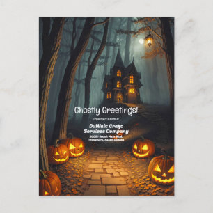 Halloween Road Business Holiday Werbeaktion Postca Postkarte