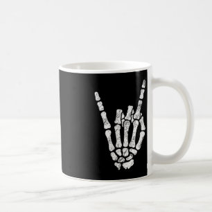 Halloween Rock Hand Skeleton Rock'n'Roll Symb Kaffeetasse