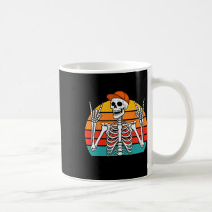 Halloween Rocker Skeleton Cap Cool Punk Rock Men B Kaffeetasse
