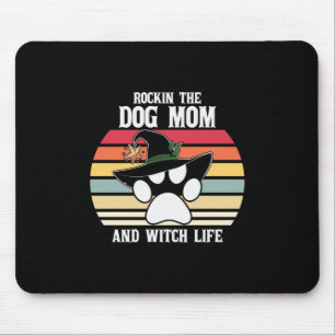 Halloween Rockin der Hunde-Mama und Hexenleben Wei Mousepad