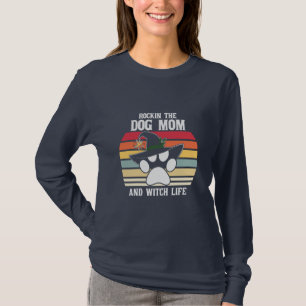 Halloween Rockin der Hunde-Mama und Hexenleben Wei T-Shirt
