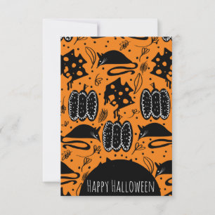 Halloween Rodents Mouse Cheese Geburtstagsmuster Karte