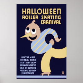 Halloween Roller Skaten Carnival Poster