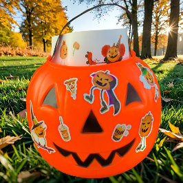 Halloween Roller Skaten Jack-o'-Laternen Aufkleber