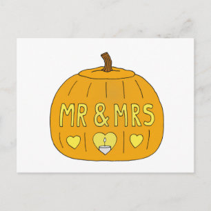 Halloween Romantisch Herr und Frau  Postkarte