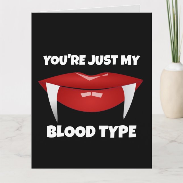 HALLOWEEN ROMANTISCHE VAMPIRESS FUNNY GREETCARD KARTE (Vorderseite)