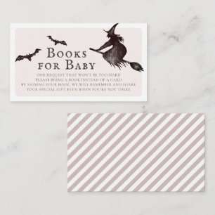 Halloween Rosa Baby Shower Books for Baby Begleitkarte