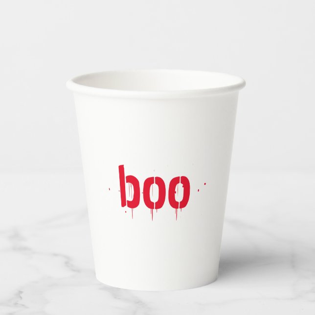 Halloween rotes blutiges beängstigendes Dekor Pappbecher (Vorderseite)