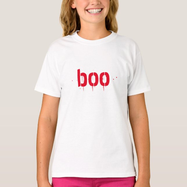 Halloween rotes, blutiges beängstigendes Kind T-Shirt (Vorderseite)