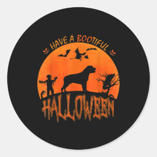 Halloween Rottweiler Hund Funny Beängstigend Costu Runder Aufkleber