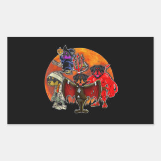 Halloween Rottweiler Kostüm Mummy Evil Hexenpumpe Rechteckiger Aufkleber