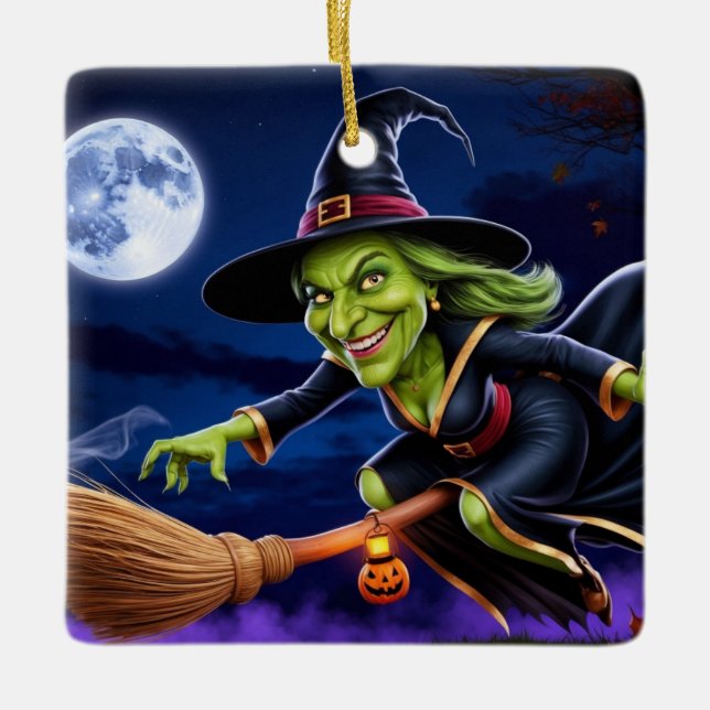 Halloween/Rotzunge Keramik Ornament (Vorderseite)