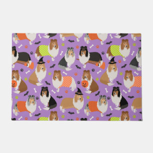 Halloween Rough Collie Doormat Fußmatte
