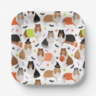 Halloween Rough Collie Paper Teller