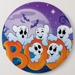 Halloween Round Button/Niedlich Ghost Button