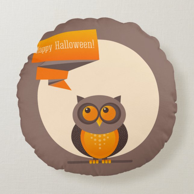 Halloween Round Pillow Rundes Kissen (Vorderseite)