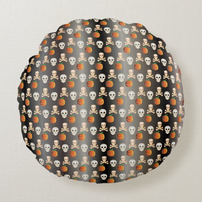 Halloween Round Pillow Rundes Kissen (Vorderseite)