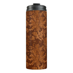Halloween Royal Floral Damask Thermosbecher