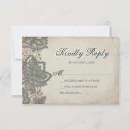 Halloween RSVP Card - Gothic Lace Karte