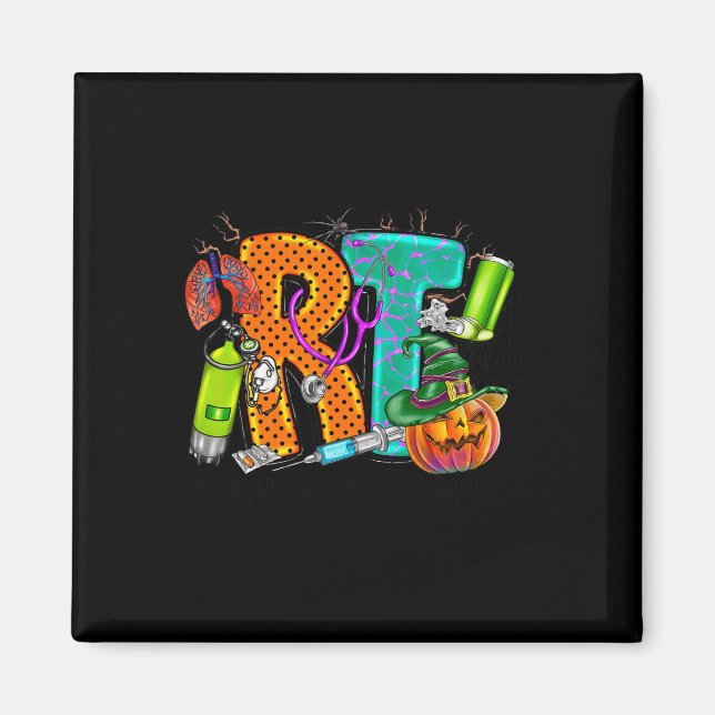 Halloween RT Respiratorentherapeut spooky RT Kürbi Magnet (Vorne)