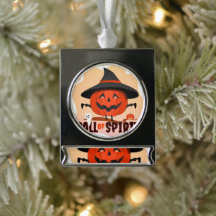 Halloween-Ruf Banner-Ornament Silber