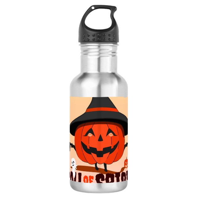 Halloween-Ruf Edelstahlflasche (Vorderseite)