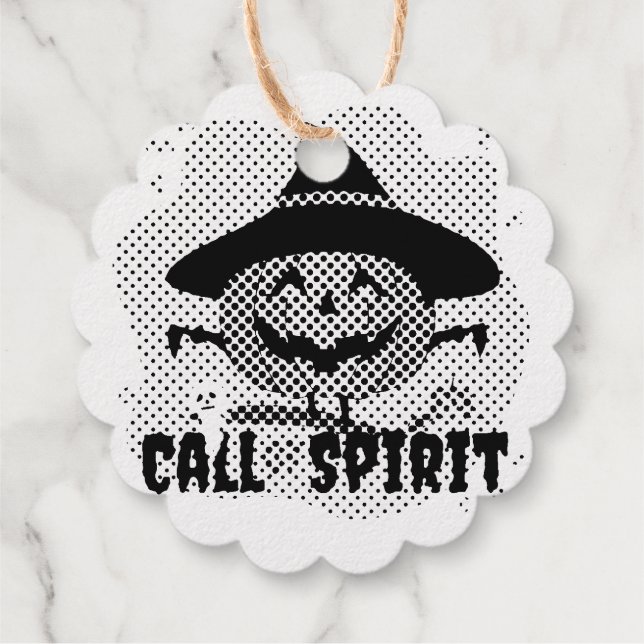 Halloween-Ruf Geschenkanhänger (Rückseite)