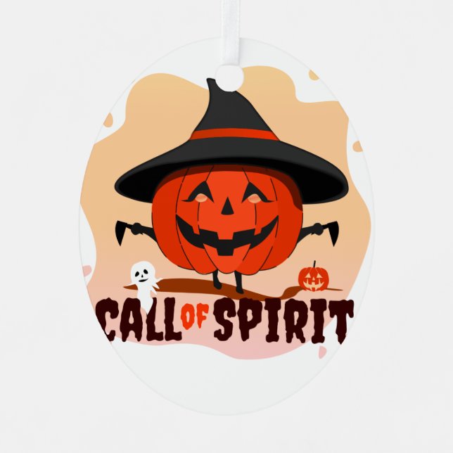 Halloween-Ruf Ornament Aus Metall (Vorderseite)