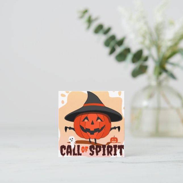 Halloween-Ruf Rabattkarte (Stehend Vorderseite)