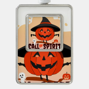 Halloween-Ruf Rahmen-Ornament Silber