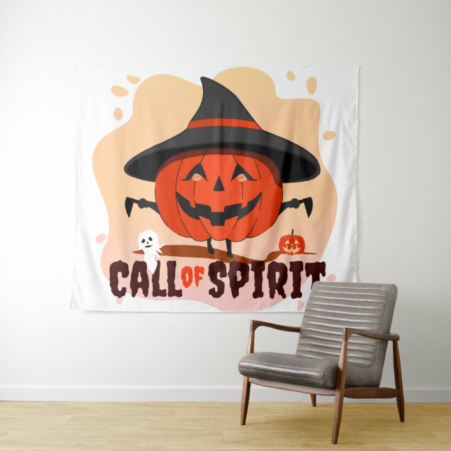 Halloween-Ruf Wandteppich (Beispiel (Horizontal))