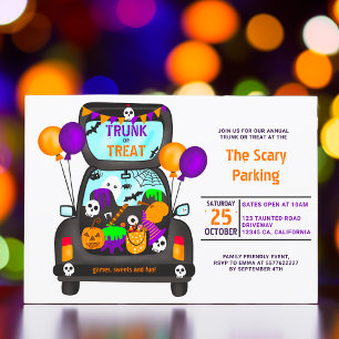 Halloween-Rumpf oder Trickkarosserie-Party Einladung