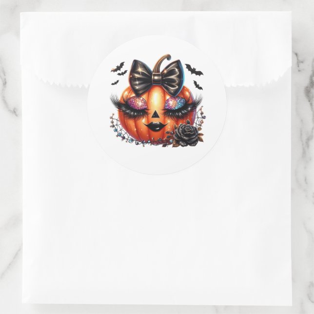 Halloween Runder Aufkleber (Tasche)