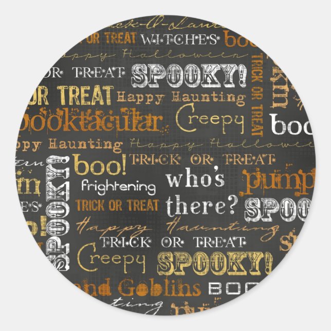 Halloween Runder Aufkleber (Vorderseite)