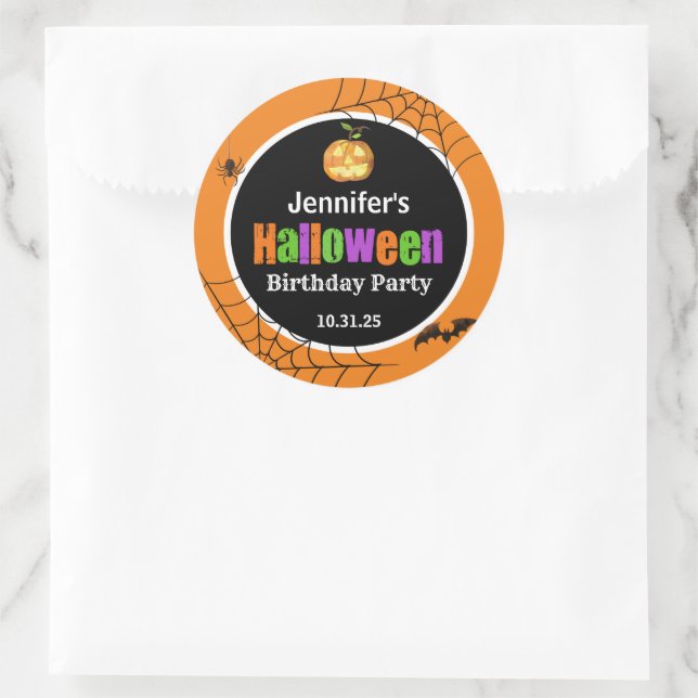 Halloween Runder Aufkleber (Tasche)