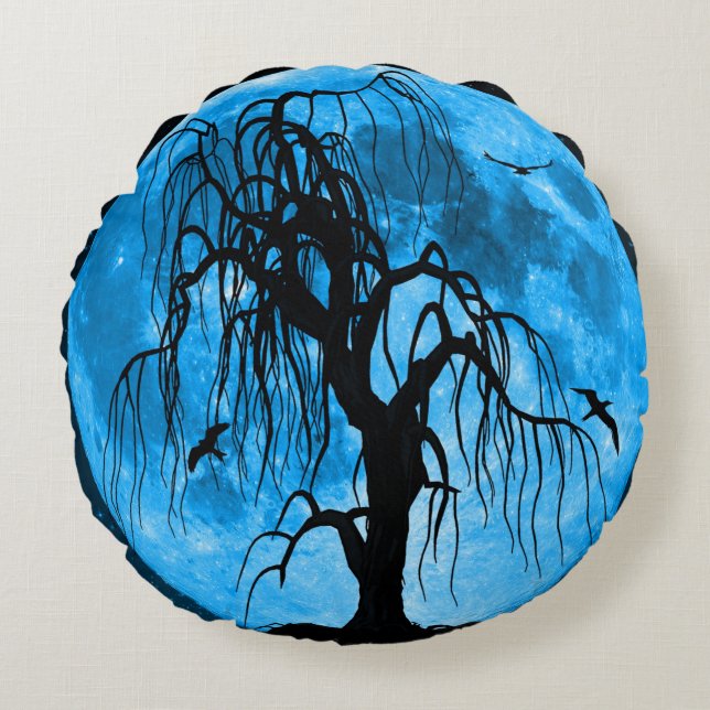 Halloween Rundes Kissen (Vorderseite)