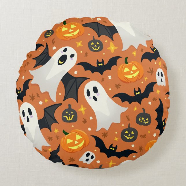 halloween rundes kissen (Vorderseite)